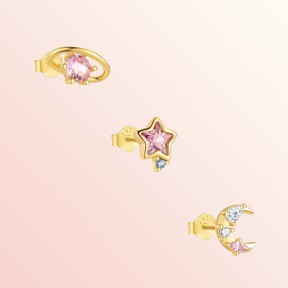 Twinkle Trio Stud Earrings 2
