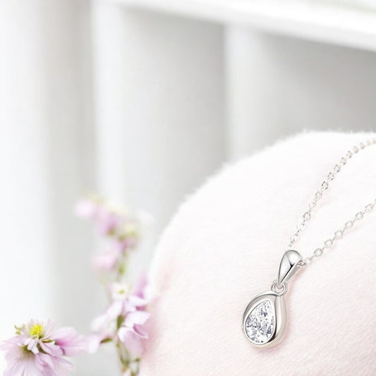 Versatile Teardrop Pendant Necklace silver - 3