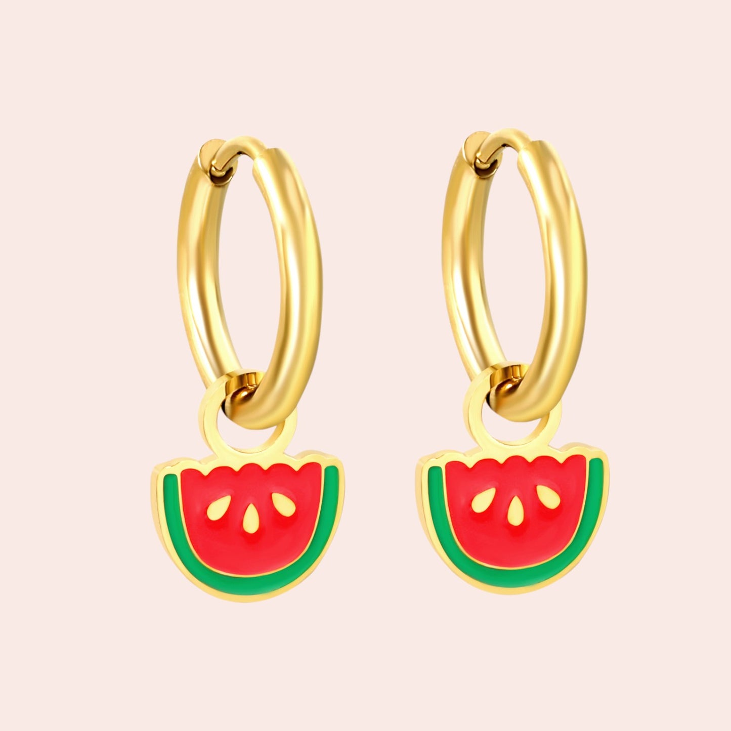 Watermelon Bliss Hoop Earrings 1