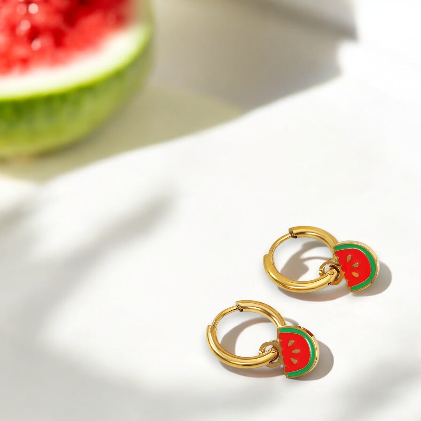 Watermelon Bliss Hoop Earrings 3