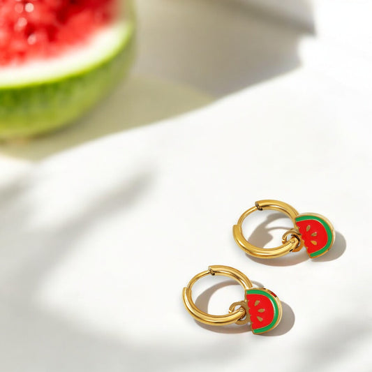 Watermelon Bliss Hoop Earrings 3