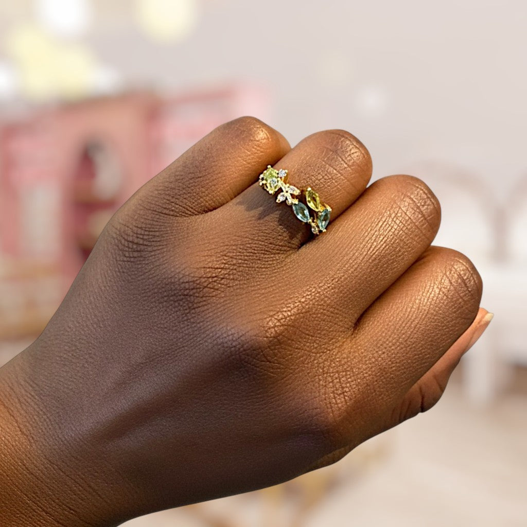 Azure Bloom Petal Ring 2