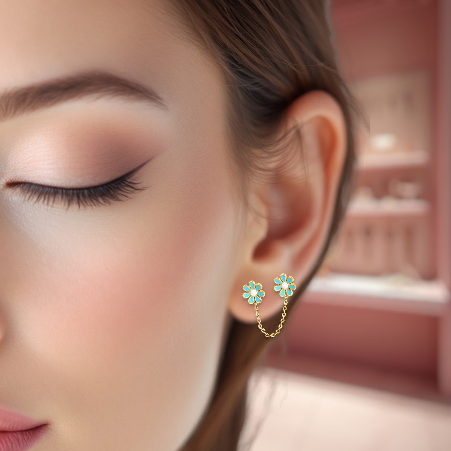 Bloom Duo Double Piercing Earring 1