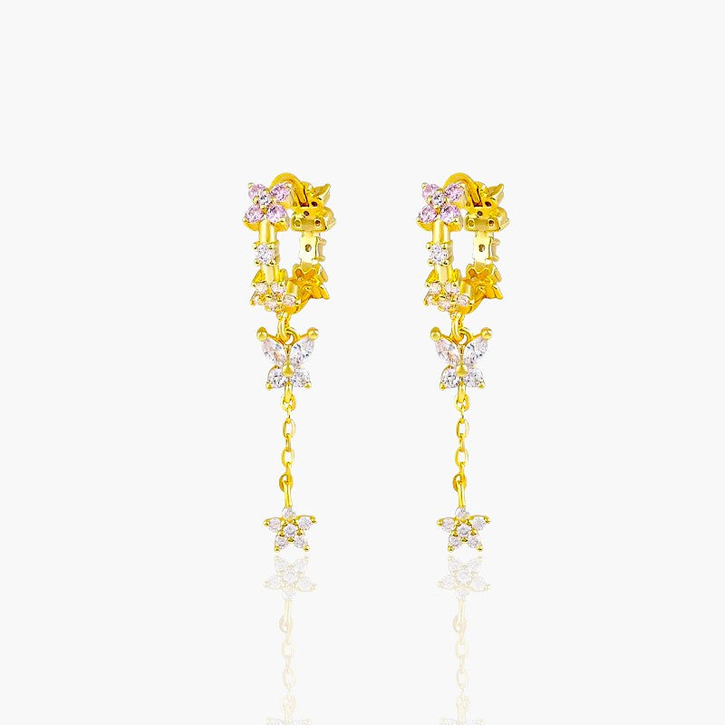Blossom Drop Hoop Earrings 3