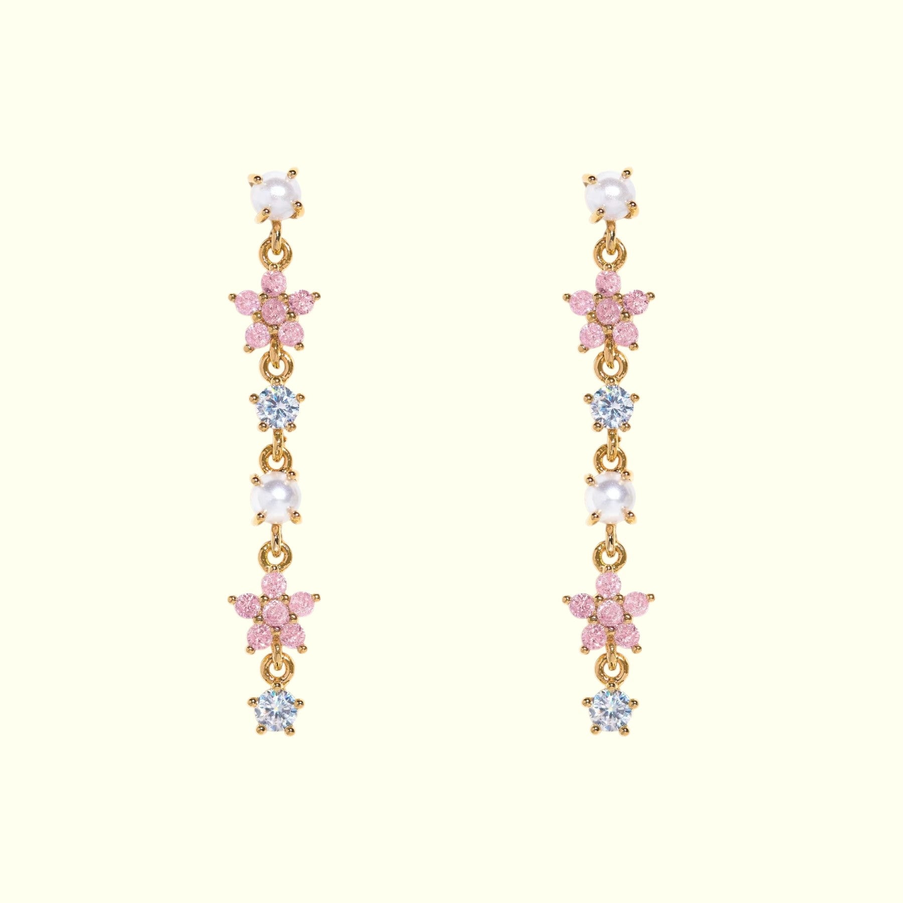 Blush Cascade Earrings 1