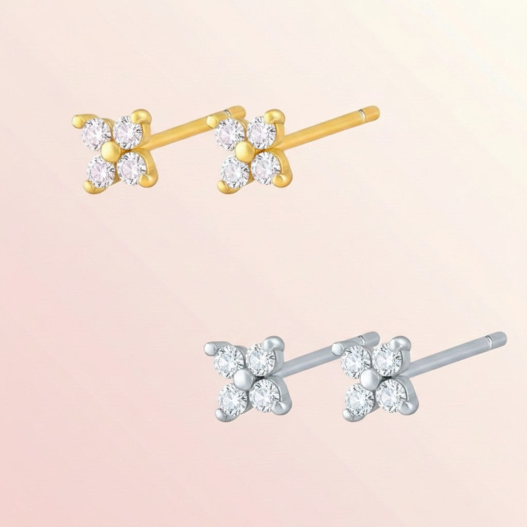 Clover Spark Stud Earrings 1