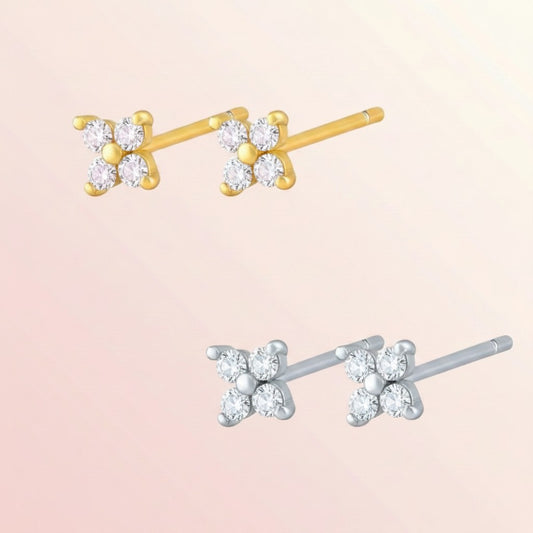 Clover Spark Stud Earrings 1