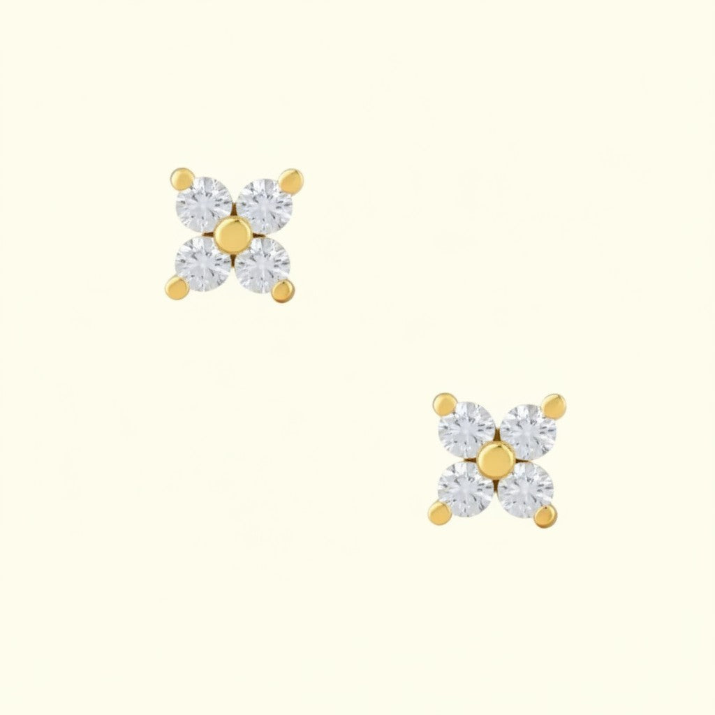 Clover Spark Stud Earrings 2