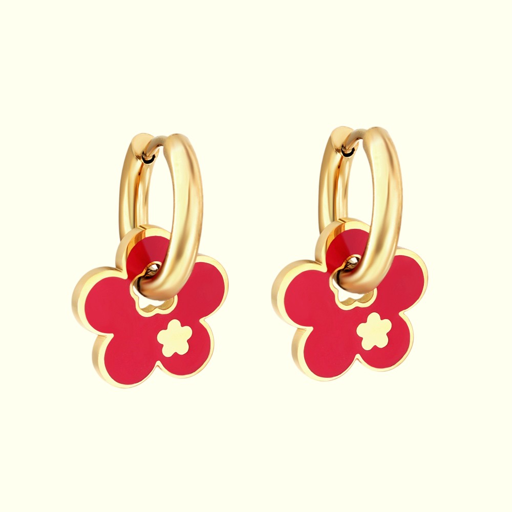 Crimson Blossom Hoops 1