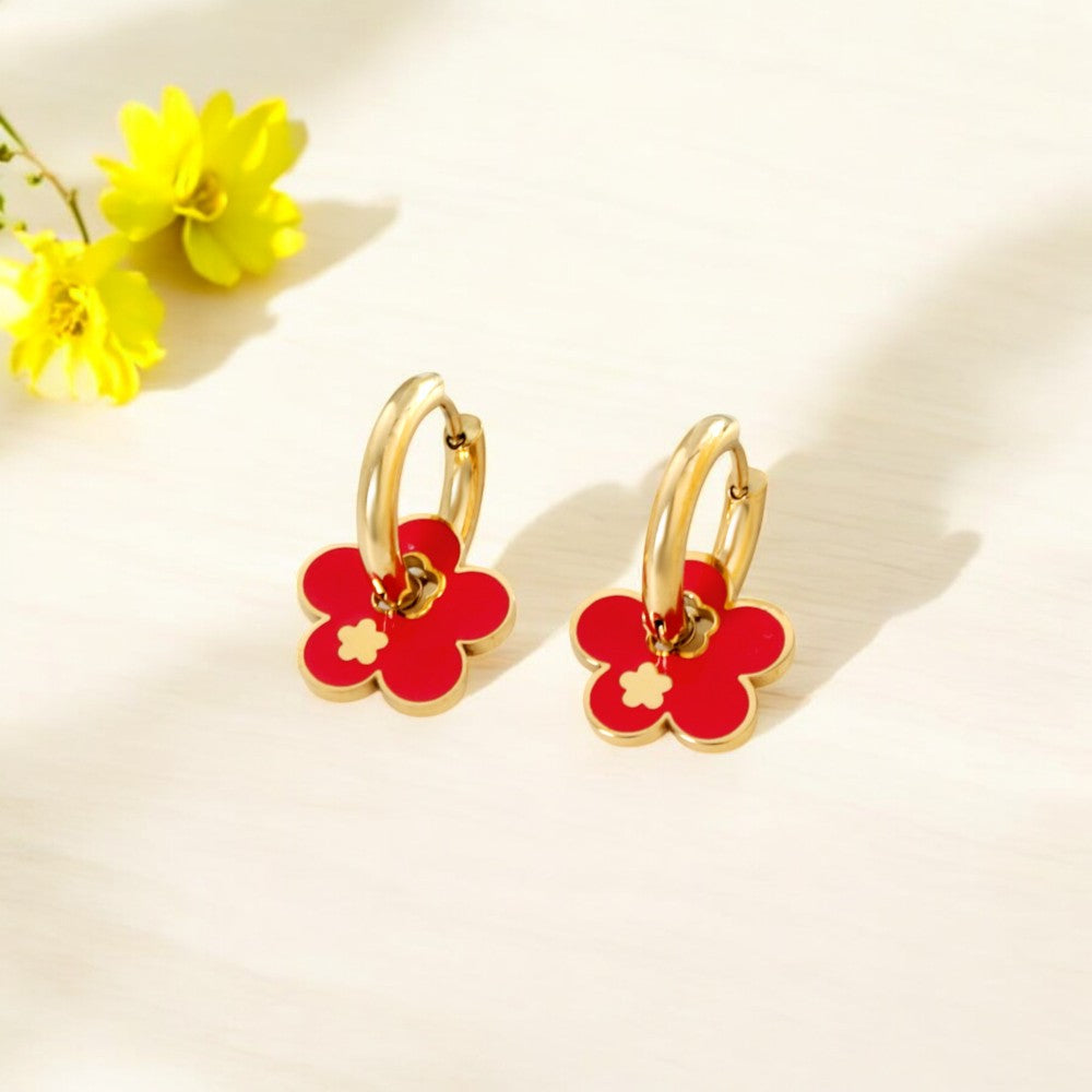 Crimson Blossom Hoops 2