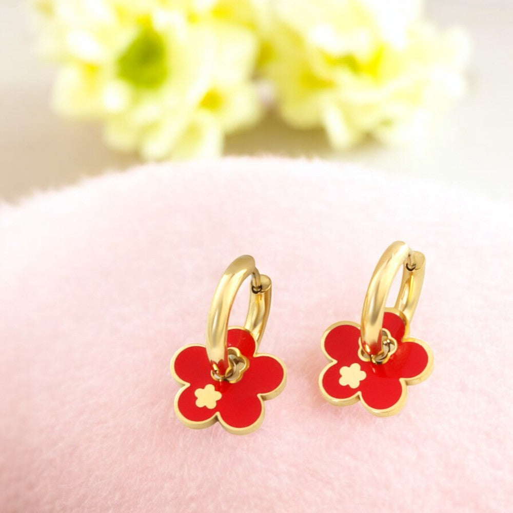 Crimson Blossom Hoops 3