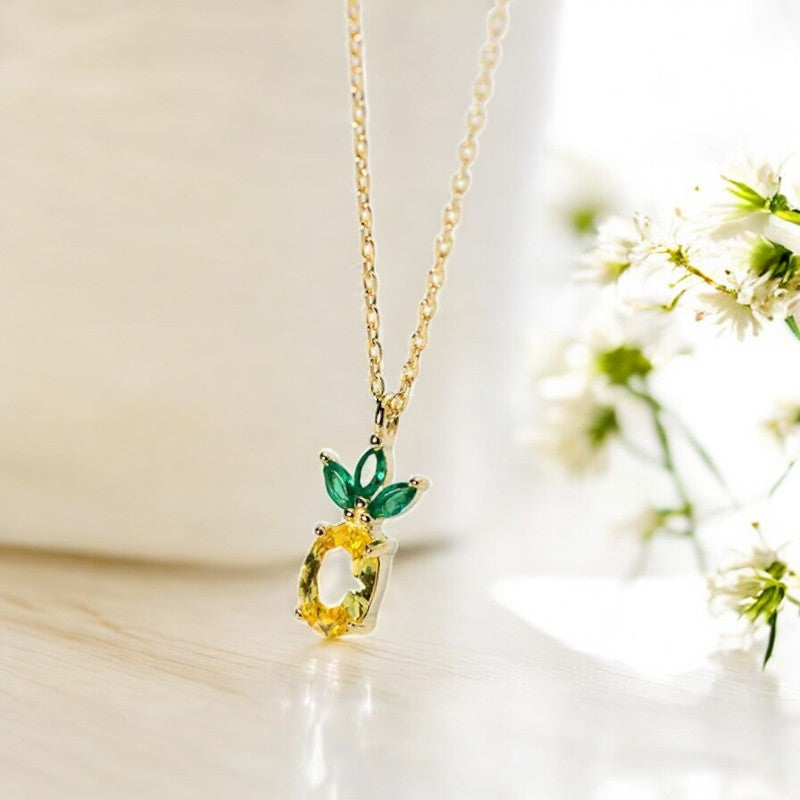 Dainty Pineapple Pendant Necklace 1