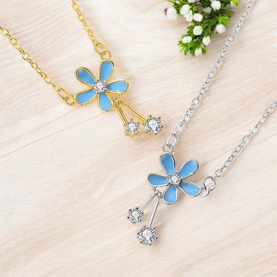 Enamel Glaze Flower Necklace 1