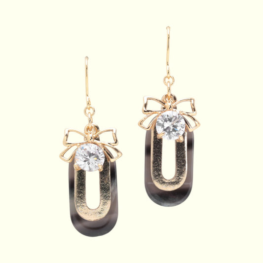 Golden Grace Bowknot Earrings 2