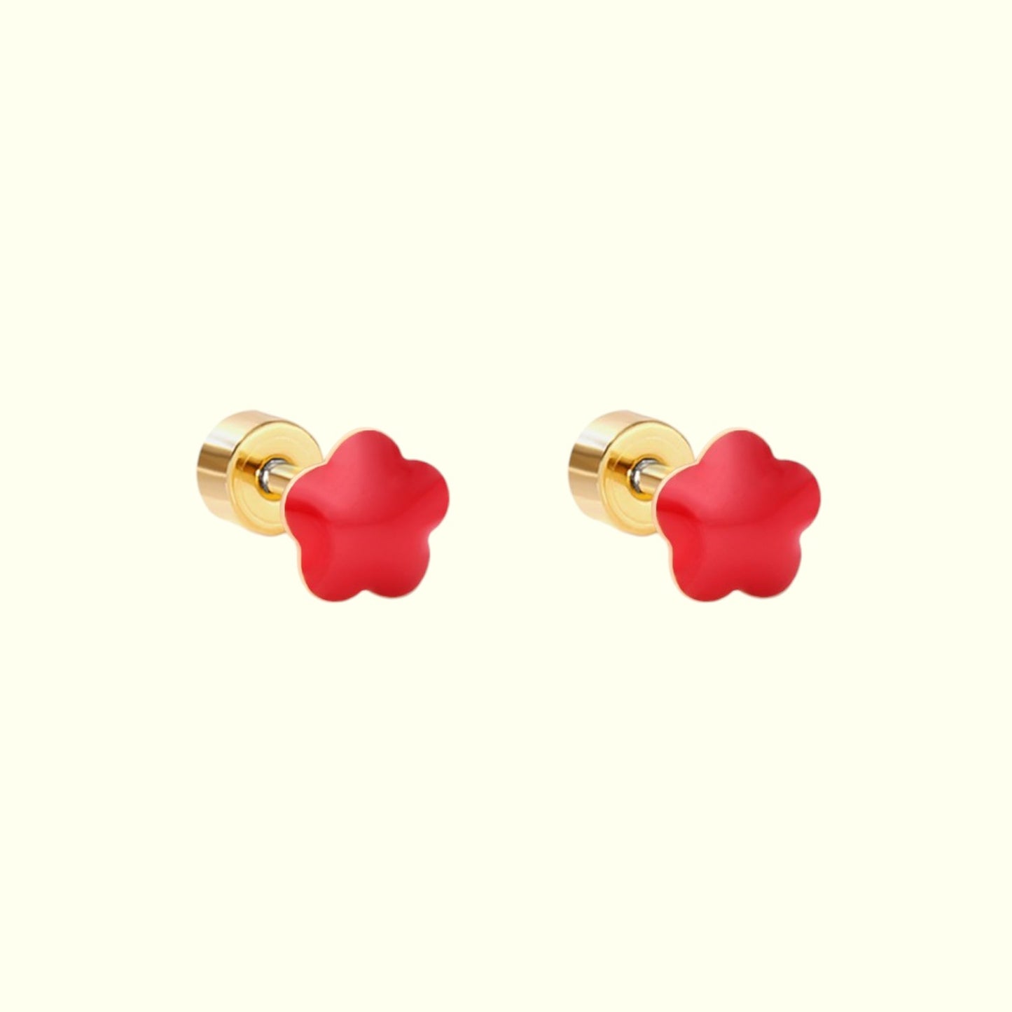 Golden Starry Wink Stud Earrings 2