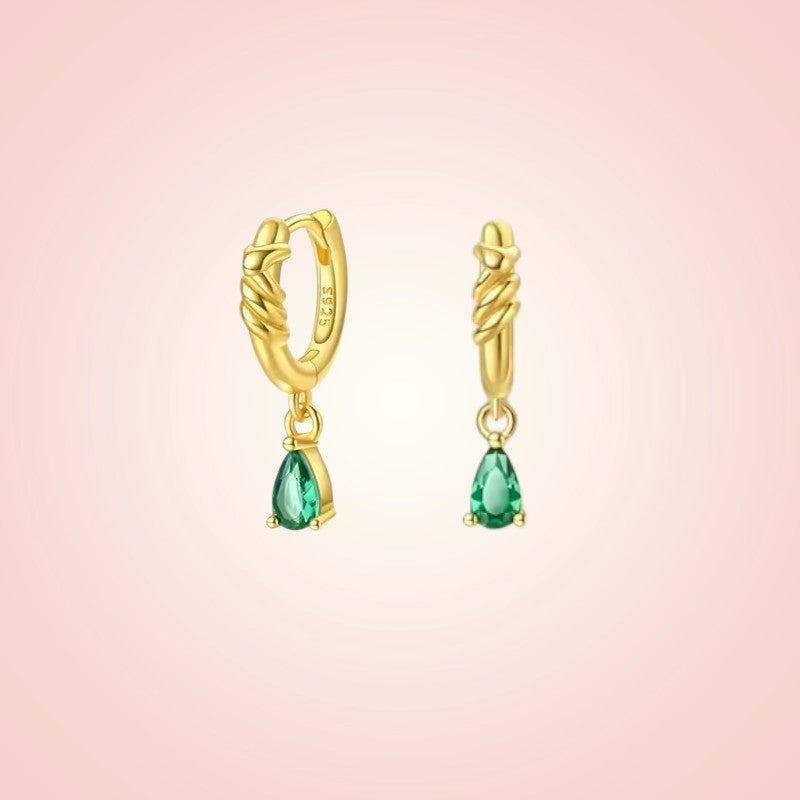 Green Radiance Hoop Earrings 1