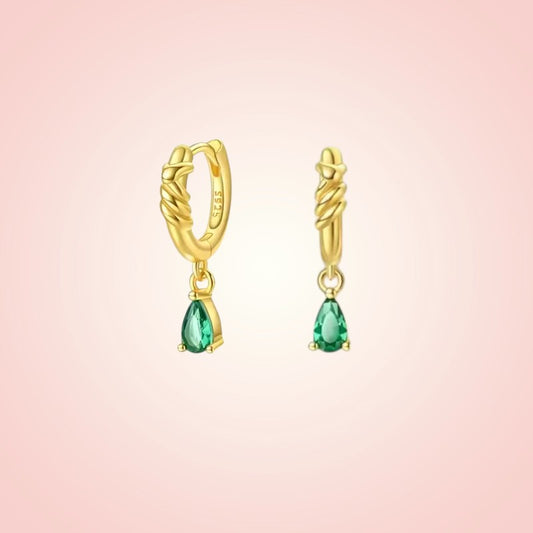 Green Radiance Hoop Earrings 1