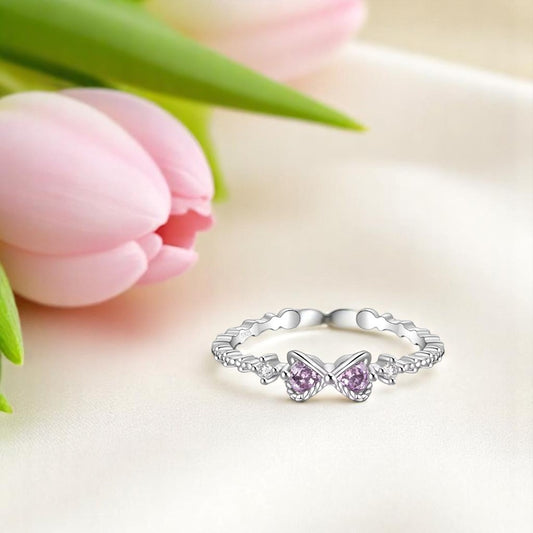 Lavender Bowknot Ring 1