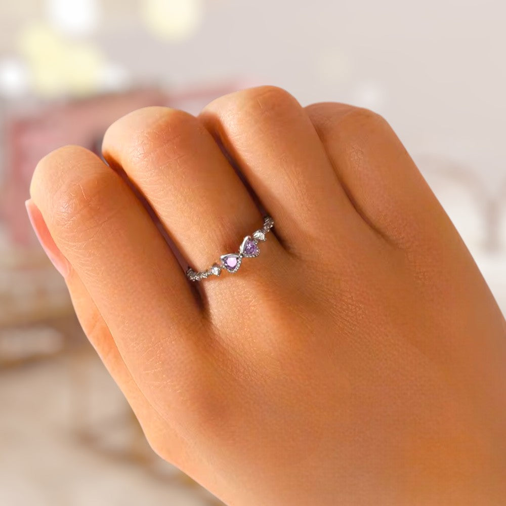 Lavender Bowknot Ring 2