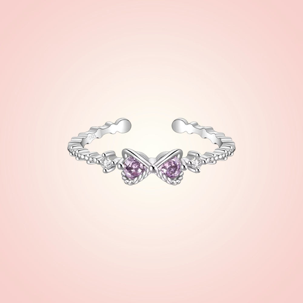 Lavender Bowknot Ring 3