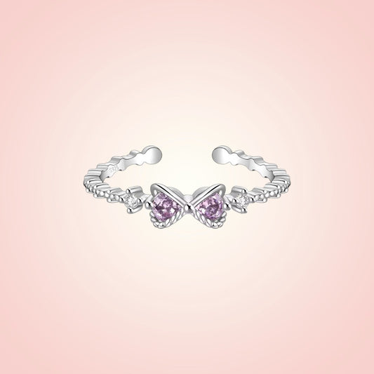 Lavender Bowknot Ring 3