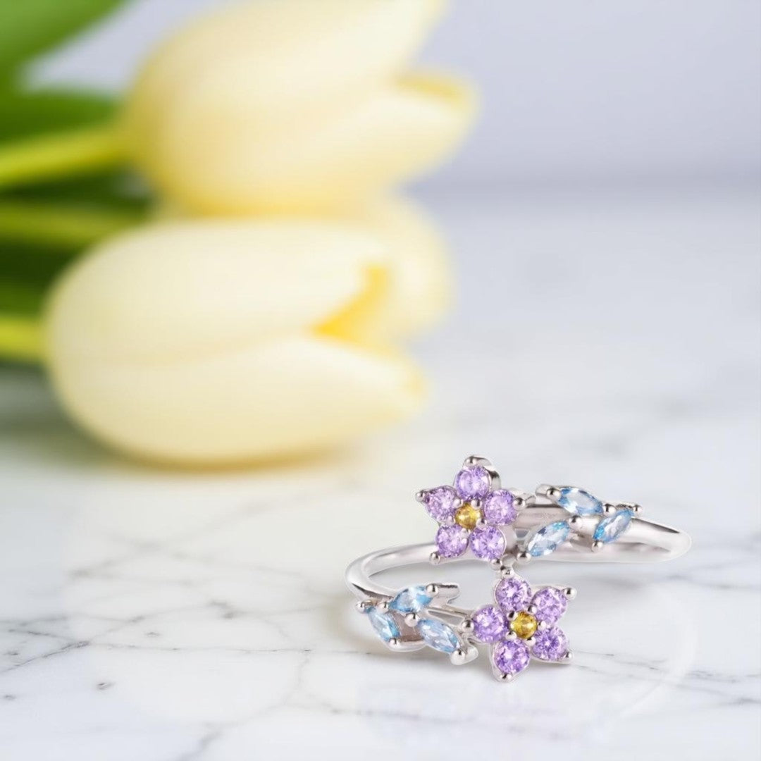 Lilac Bloom Ring - Sterling Silver – Bows and Knots Co.