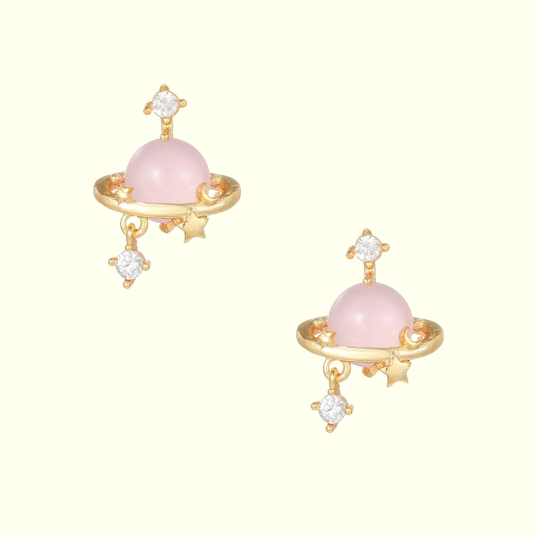 Pink Orbit Studs 2