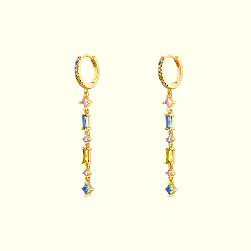 Radiance Drop Hoop Earrings 1