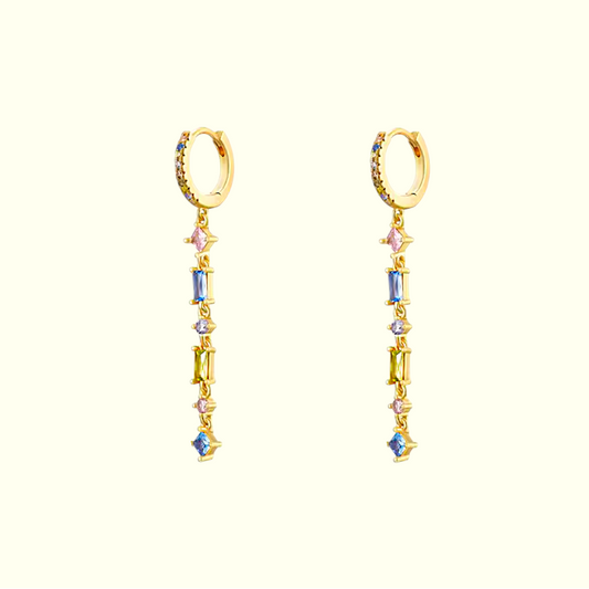 Radiance Drop Hoop Earrings 1