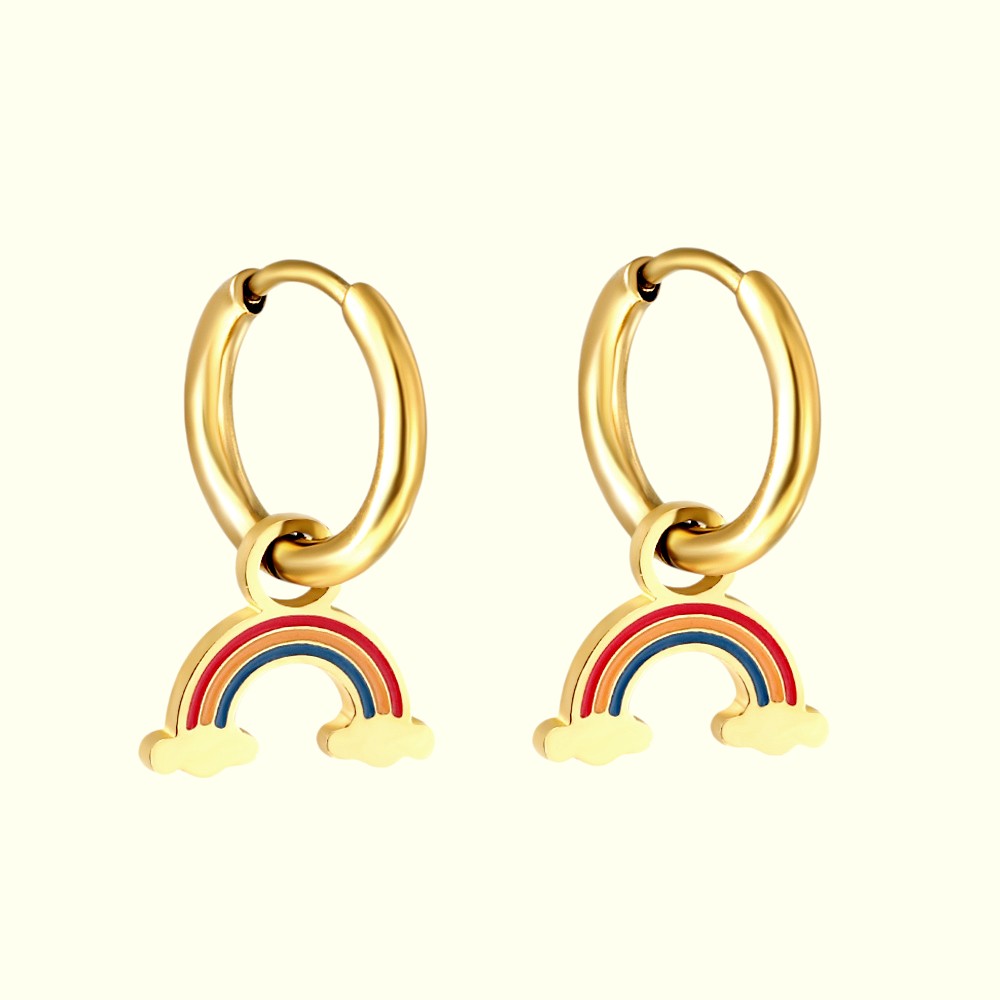 Rainbow Dreams Hoops Gold 1