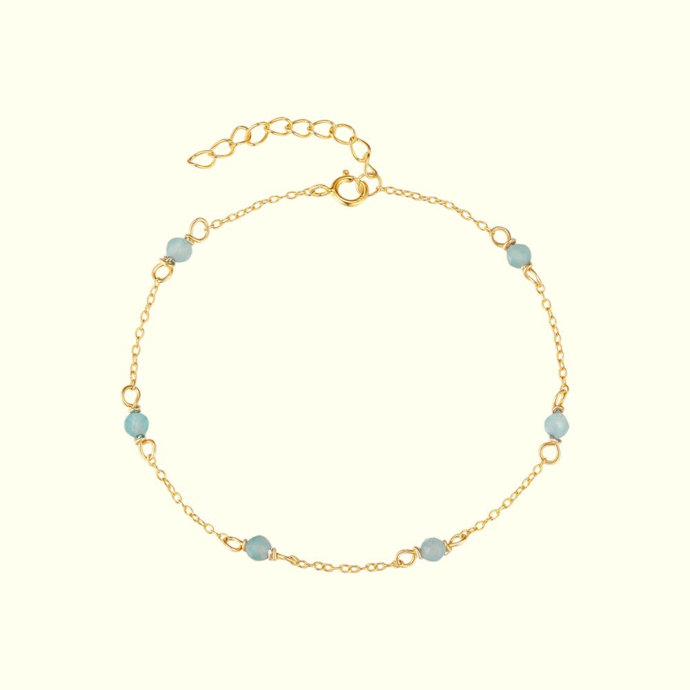 Serene Agate Beads Bracelet ocean - 1