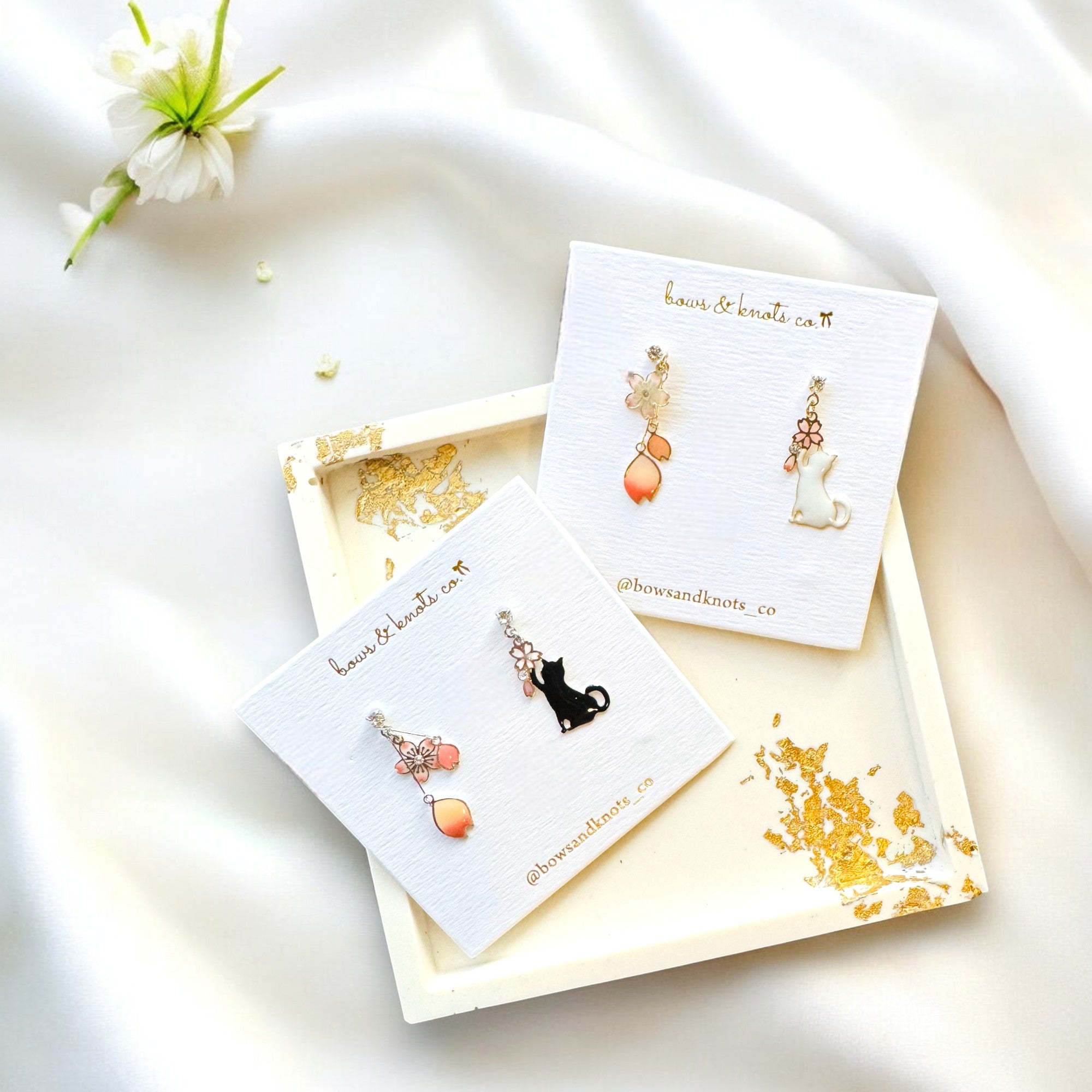 Springtime Whimsy Earrings - titanium post – Bows and Knots Co.