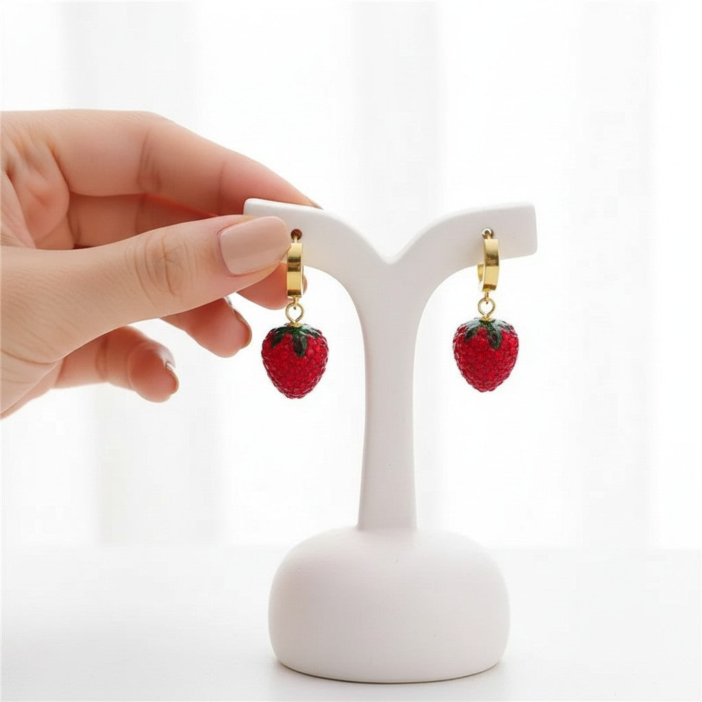 Strawberry Charm Hoops 1