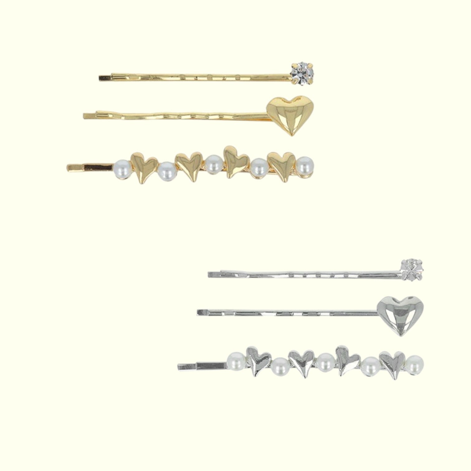Sweetheart Pearl Hairclips 1