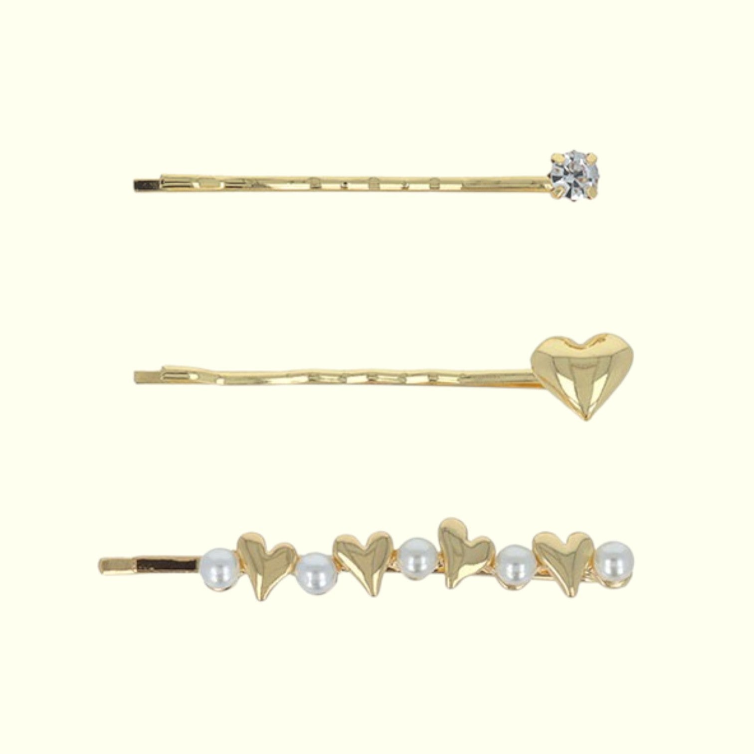 Sweetheart Pearl Hairclips 2