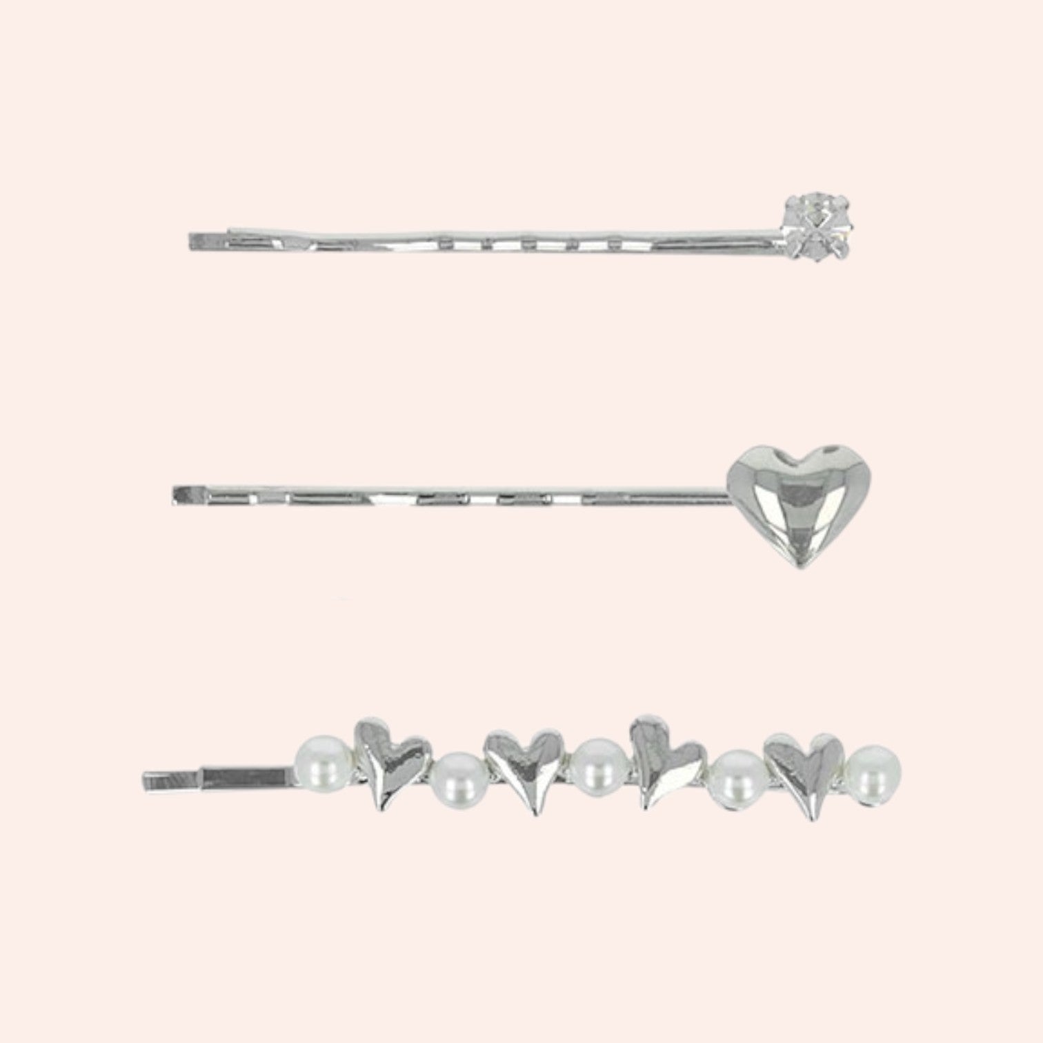 Sweetheart Pearl Hairclips 3