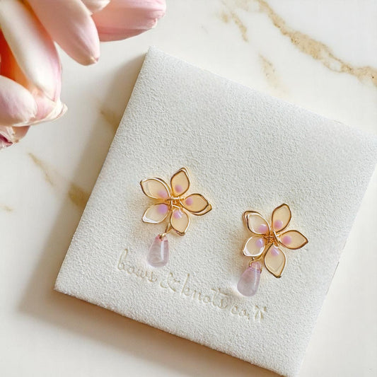 Lilac Bloom Drop Earrings