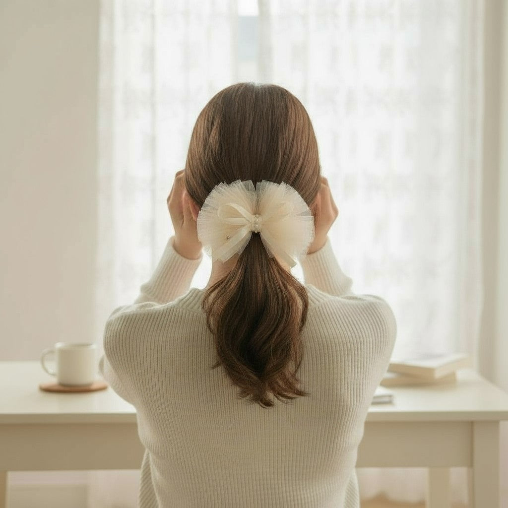 Tulle Bow Hair Ties