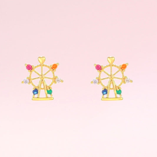 Twinkle Wheel Stud Earrings 1