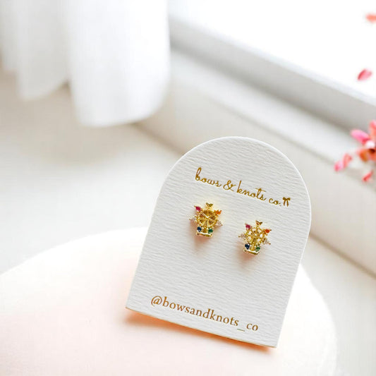 Twinkle Wheel Stud Earrings 2